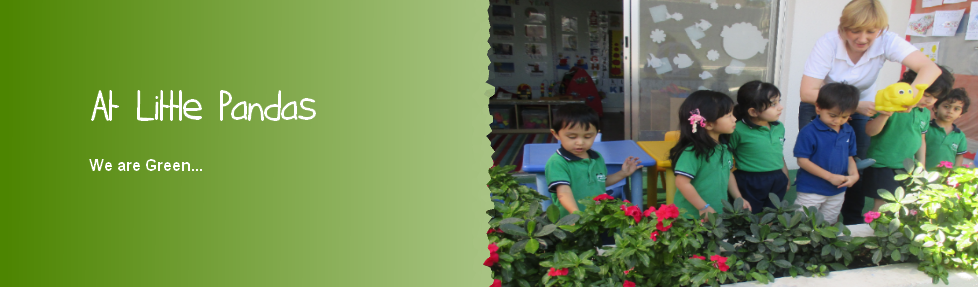 At Little Pandas - We are Green...